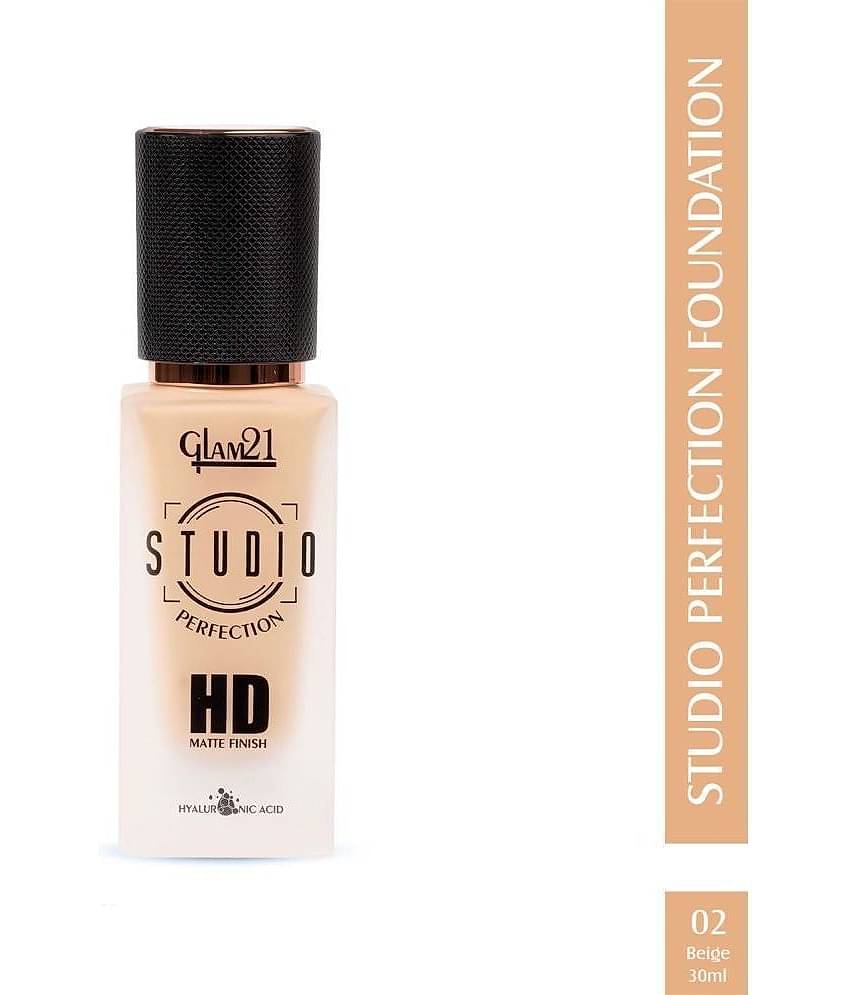 Glam21 Studio Perfection HD Matte Foundation Oil Control Long Stay Smudge & Waterproof 30ml Ivory-01