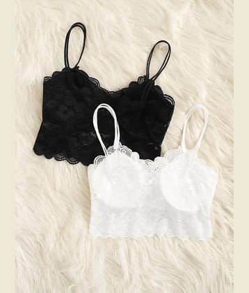 Kamini Pack of 2 Lace Lightly Padded Everyday Bra For Women ( Multicolor )