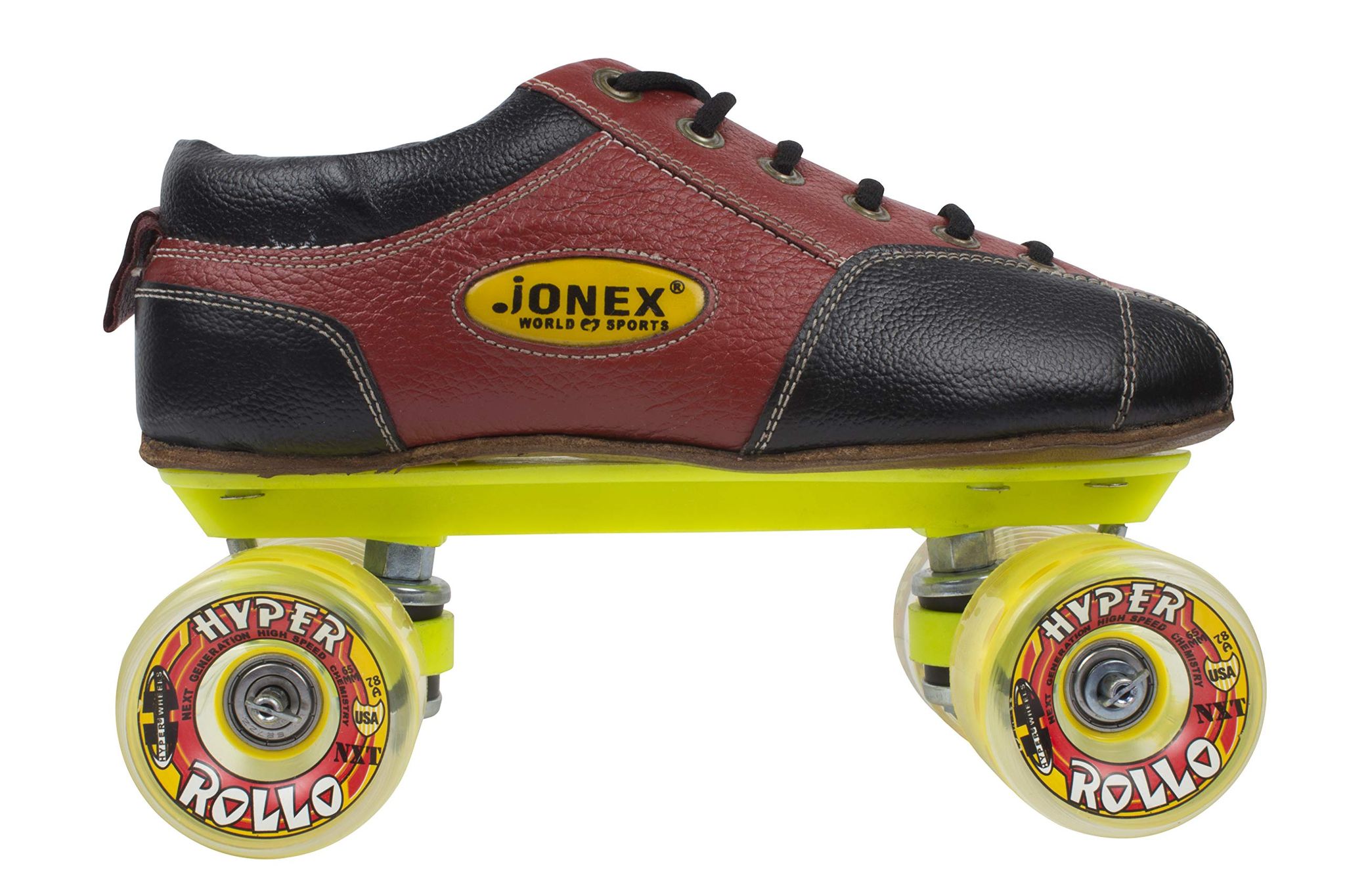 J J Jonex Fix Body Hyper Rollo Red Black Polypropylene Skates Fiber Chassis(Size NO.12, UK)(WOS)