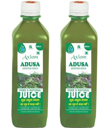 Axiom Adusa Juice 500ml (Pack of 2)|100% Natural WHO-GLP,GMP,ISO Certified Product