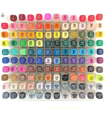 Gifmor 120 Colour Alcohol Based Dual Tip For Sketching, Coloring And Illustration Fine And Broad Nib Sketch Pens (Set Of 1, Multicolor)