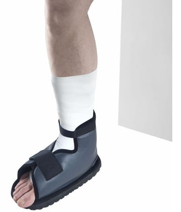 Vissco Cast Shoe, Ankle Support for Firmness & Prevents Wear & Tear of the Cast Cover, Plaster Covering Shoe - XL (Grey) - None