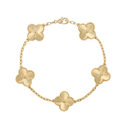 VINTAGE CLOVER BRACELET - 18K GOLD-PLATED