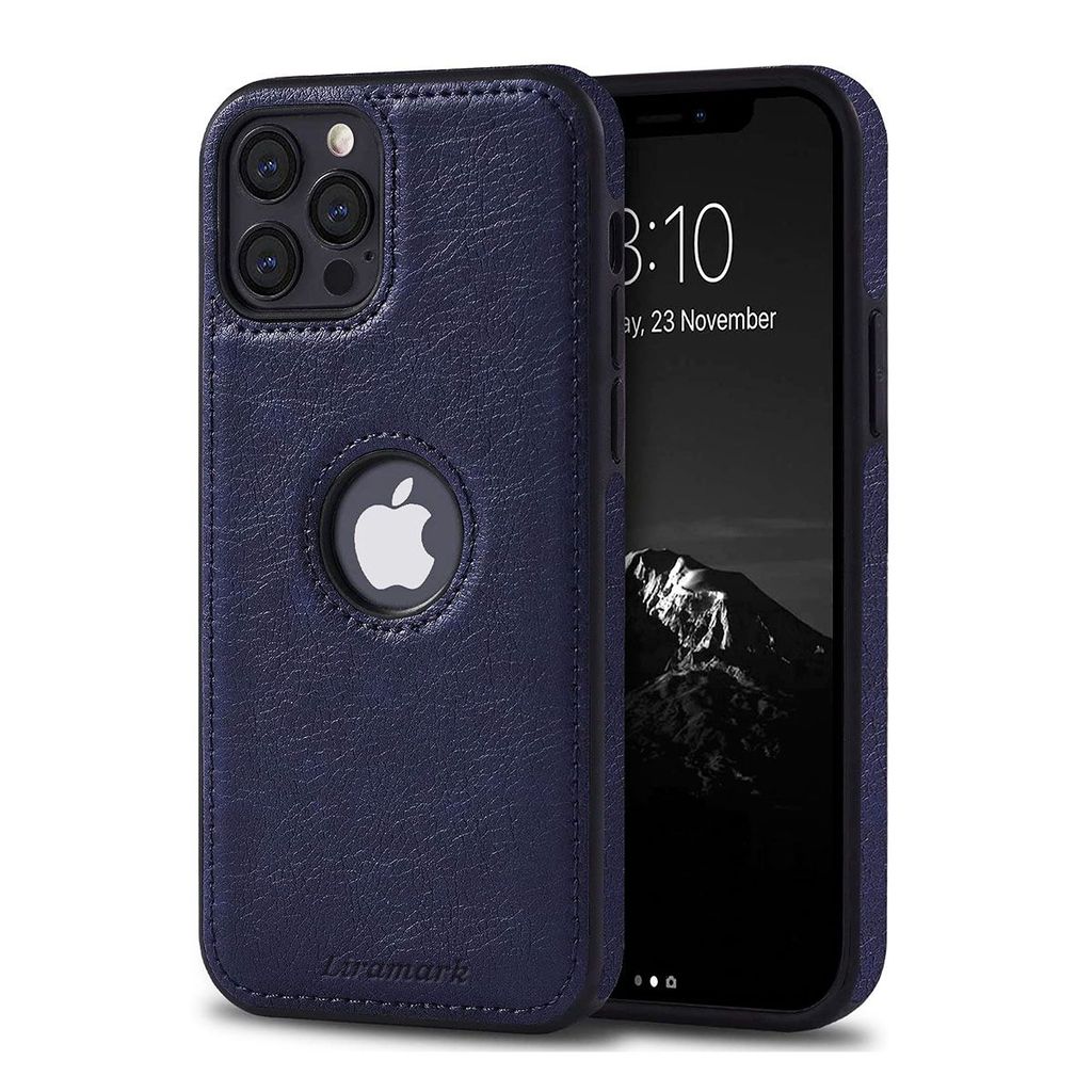 LIRAMARK PU Leather Flexible Back Cover Case Designed for iPhone 12 Pro