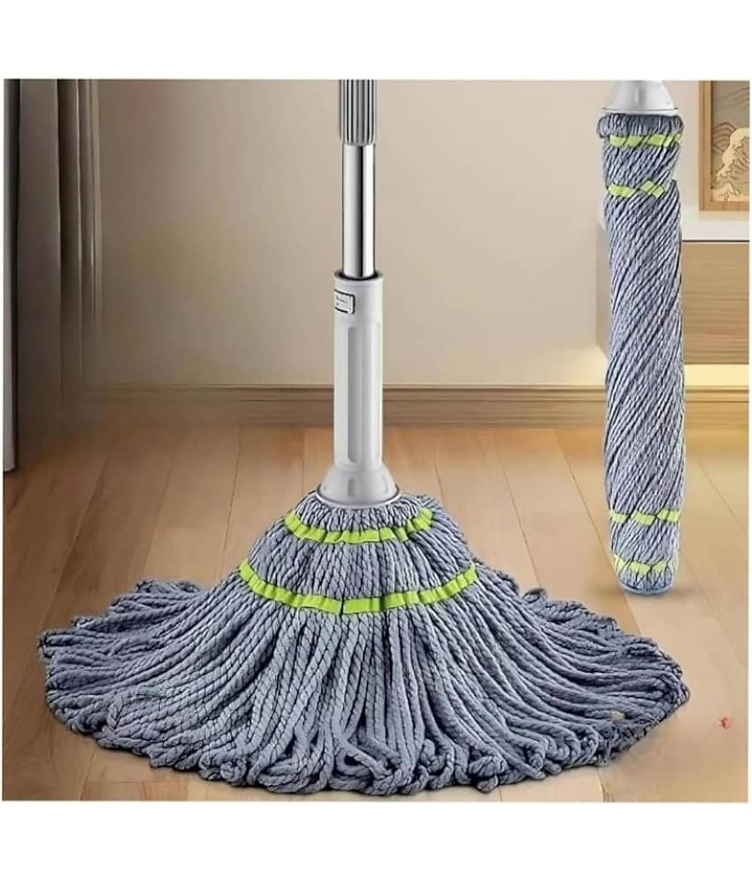 Theos Self-Wringing Twist Mops for Floor Cleaning, Microfiber Floor mop with 47 " Long Handle, Easy Wringing Mop for Hardwood Commercial Microfiber Twist Mop for Floor Cleaning, Squeeze Twist Mop Stick, Durable Dust Easy to Use Floor Cleaner