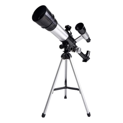 Telescopes for Kids Adults Beginners 50mm Alloy Aperture Astronomical Refractor Telescope 100mm Objective Lens 60x Magnification with Adjustable Tripod Finderscope Compass Birtay Gift for Girl