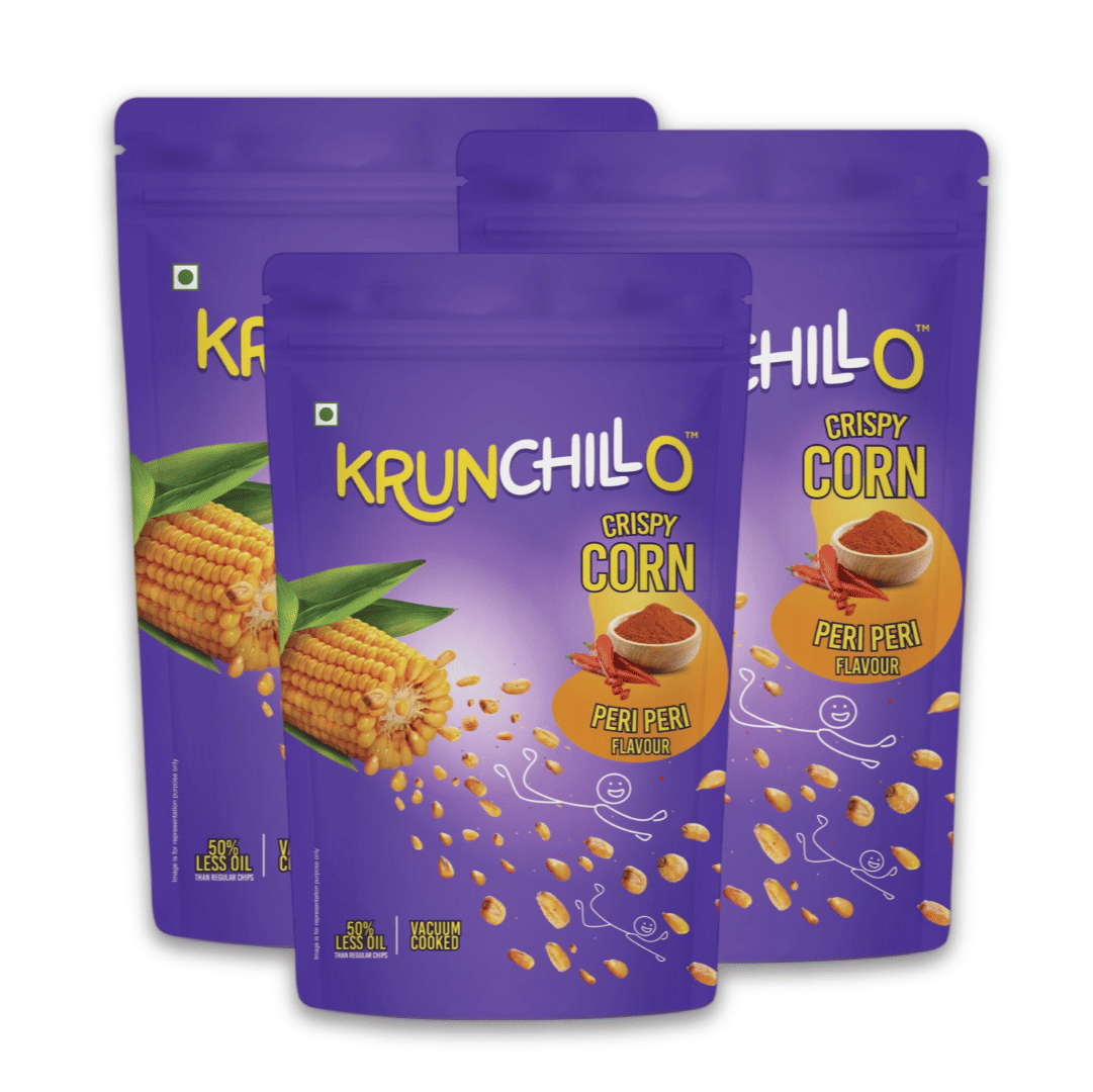 Krunchillo Crispy Corn Peri Peri, 60 gm - Pack of 3
