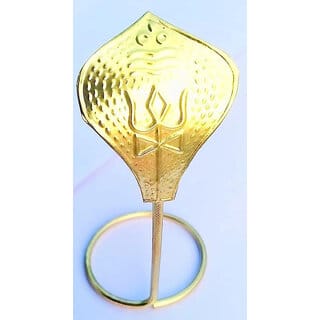ASTRO-D 100 Pure Brass Shesh Naag Shivling Figurine., (Gold, Copper)
