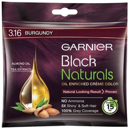 Garnier Black Naturals Shade Natural Burgundy 3.16 (20 ml + 20 gm)