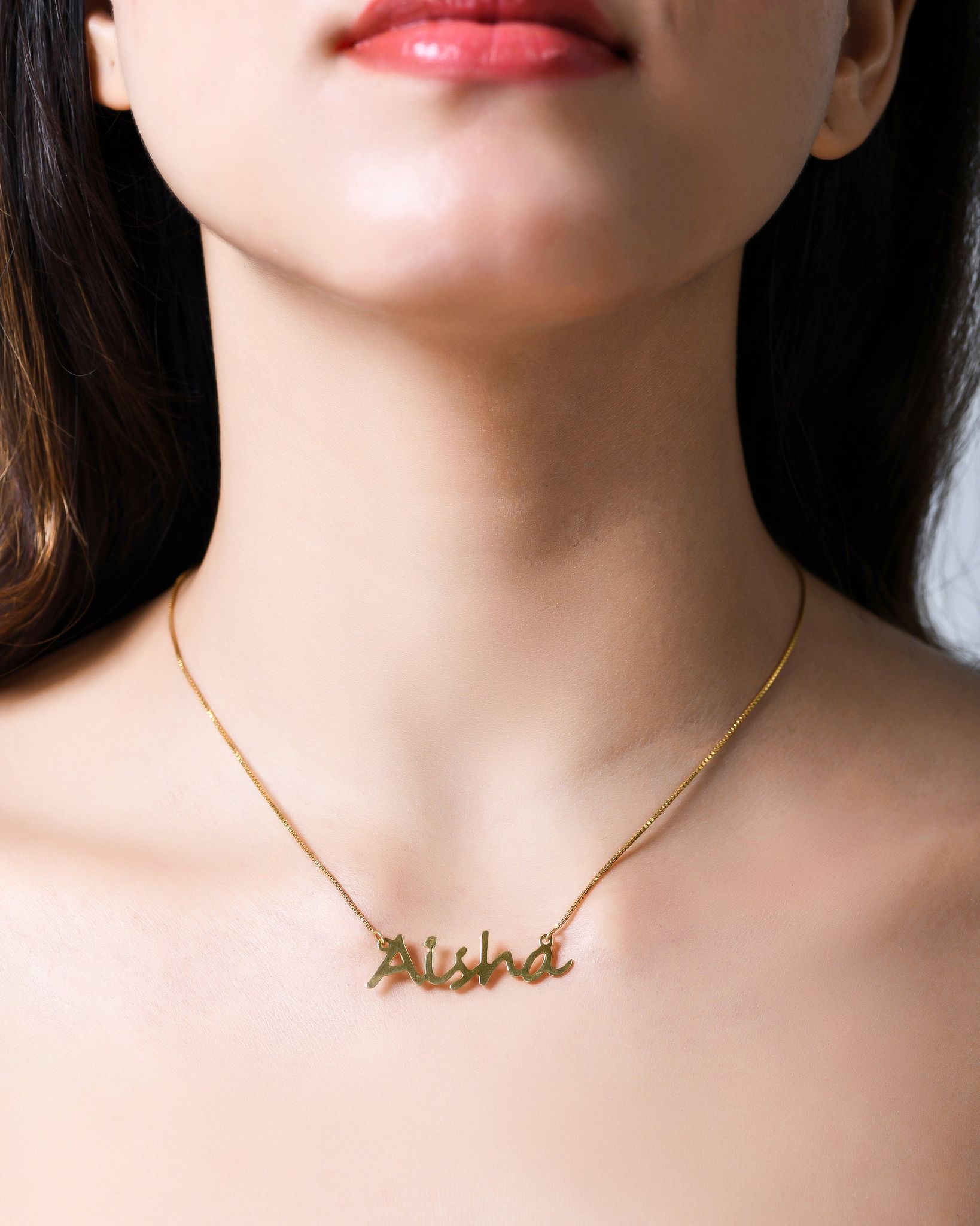 Signature Name Necklace-18k Gold Plated