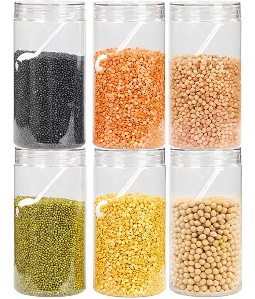 PearlPet PET Transparent Multi-Purpose Container ( Set of 6 )