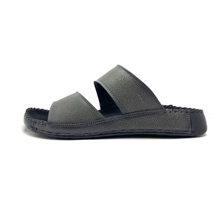 Double Strap Slippers for Men (Grey)-6