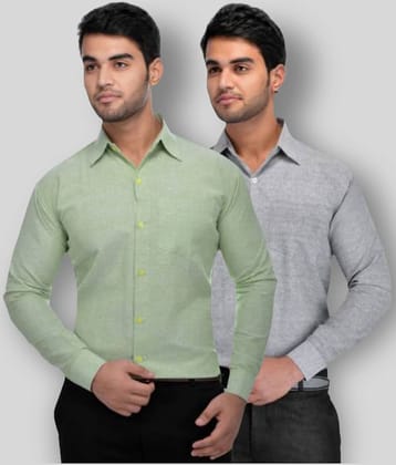 DESHBANDHU DBK - Multicolor Cotton Regular Fit Men's Formal Shirt (Pack of 2)