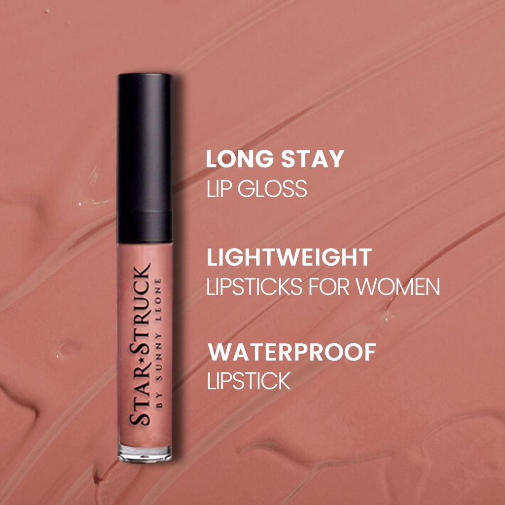 STARSTRUCK BY SUNNY LEONE Liquid Lip Gloss | Highly Pigmented, Clear Shine & Non-Sticky Formula