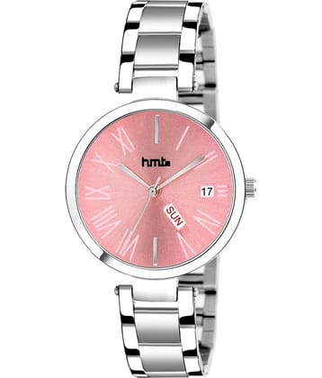 HMTe - Silver Metal Analog Womens Watch