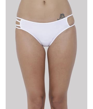 BASIICS By La Intimo Polyester Solid Women's Hipster ( White ) BCPBK03