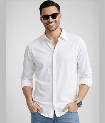 renuovo Cotton Blend Regular Fit Solids Half Sleeves Men's Casual Shirt - White ( Pack of 1 )