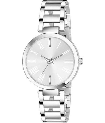 MIVAAN Silver Stainless Steel Analog Womens Watch