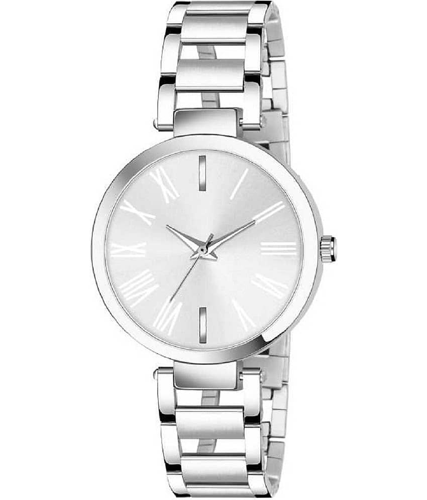MIVAAN Silver Stainless Steel Analog Womens Watch