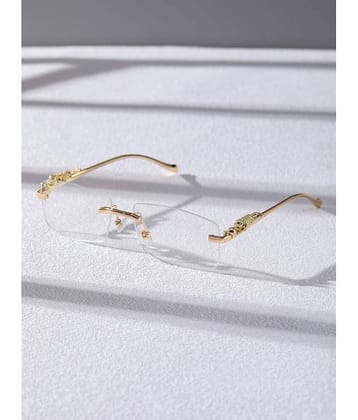 Dyana Core Gold Rectangular Sunglasses ( Pack of 1 )