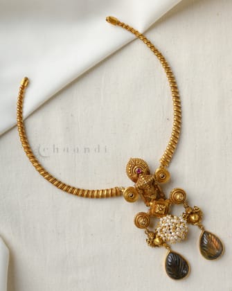 Gold Polish Silver Necklace CHN1731