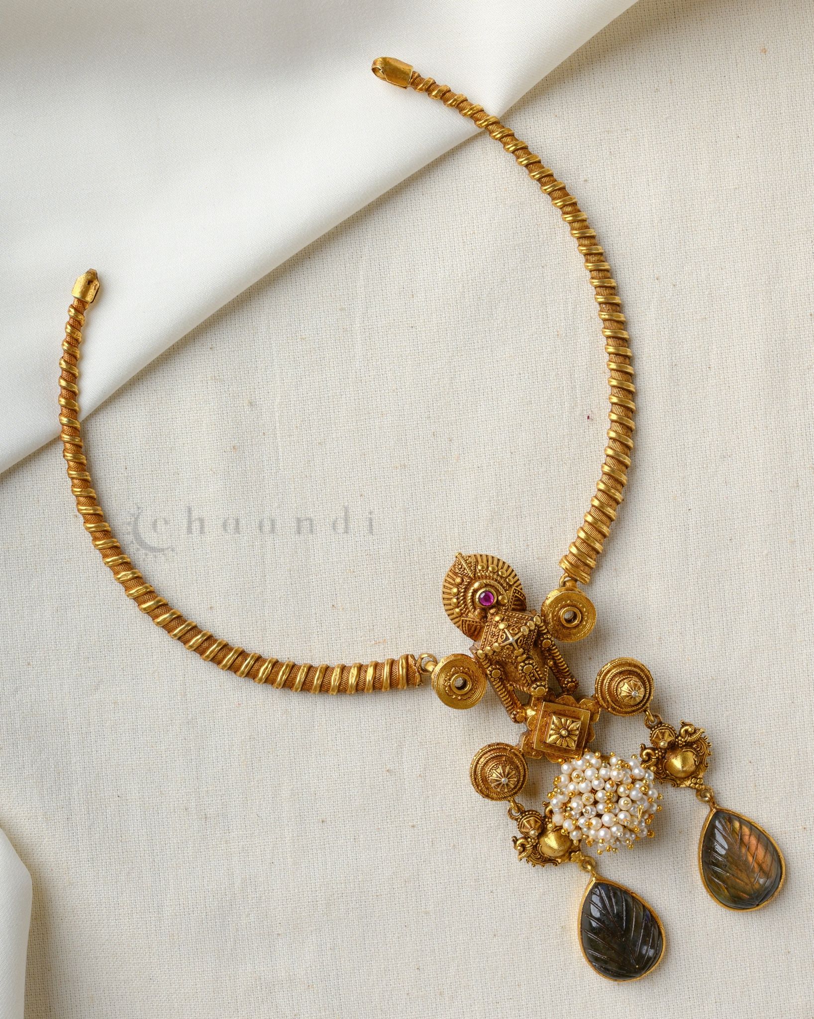Gold Polish Silver Necklace CHN1731