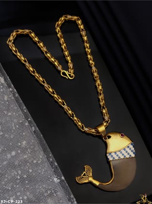 Superior Nail Dolphin Pendant Chain With Diamond Chain CP-223
