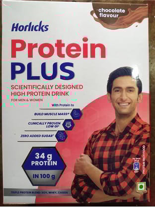 horlicks protein plus 34 g protein in 100 g drink