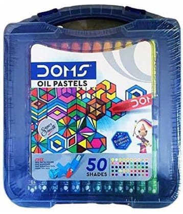 Doms Jumbo Oil Pastel 50 Shades Hexagonal Shape Plastic Pack