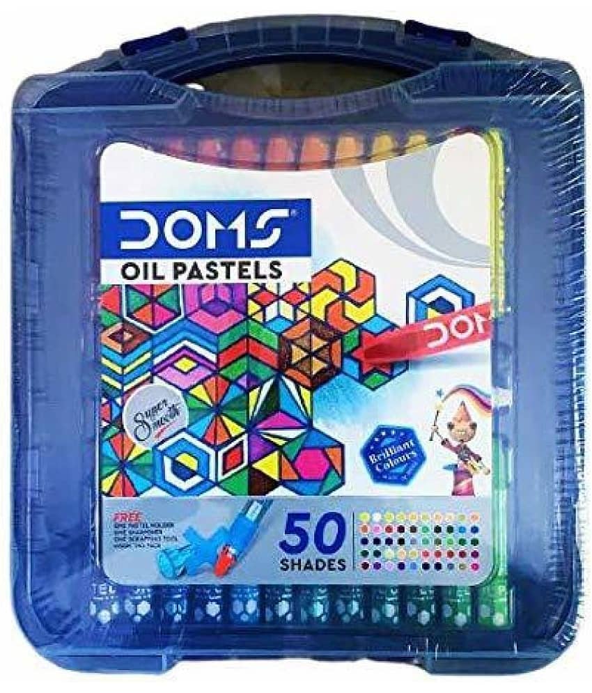 Doms Jumbo Oil Pastel 50 Shades Hexagonal Shape Plastic Pack