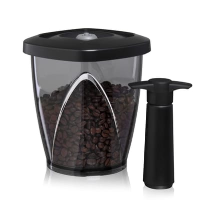 Vacu Vin 2-In-1 (Coffee And Food Saver) Vacum Container, 44Oz, Black Vacu Vin 2-In-1 (Coffee And Food Saver) Vacum Container, 44Oz, Black
