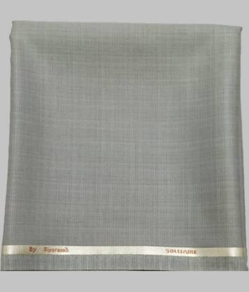 Siyaram - Light Grey Polyester Blend Men's Unstitched Pant Piece ( Pack of 1 )
