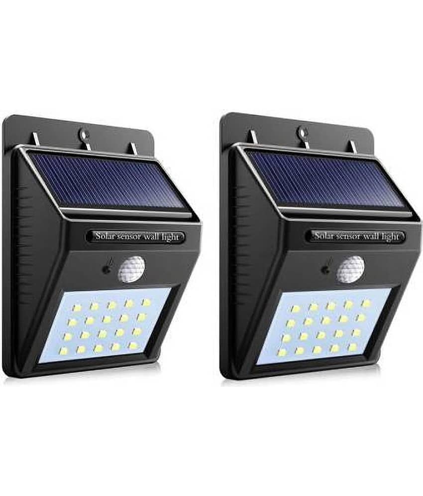 ZESTRUM 1W Solar Outdoor Wall Light ( Pack of 2 )
