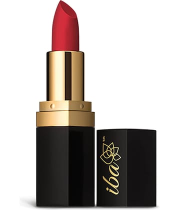 Iba Pure Lips Long Stay Matte Lipstick M07 Red Velvet, 4g , Highly Pigmentated , Long Lasting, (Pack of 1)