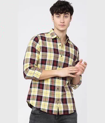 Highlander 100% Cotton Slim Fit Checks Full Sleeves Men's Casual Shirt - Multi ( Pack of 1 )