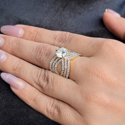 Vs Sterling Silver Cocktail Ring 204 7g-9