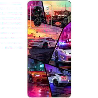 Yug Emporium Motorola Edge 40 Anime Car 3D Premium Theme Full Back & Side Coverage (Mobile Back Cover, Multicolor)