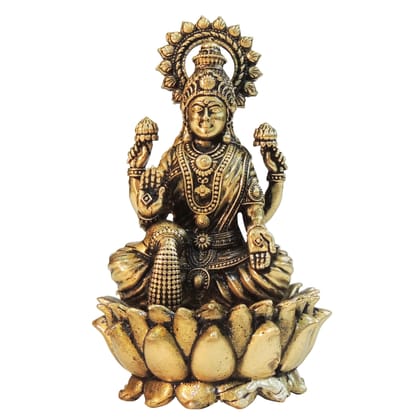 Brass Laxmi Ji Statue – Lakshmi Brass Religious Idol, Height : 4.2 Inch (BSMAS1828 L)