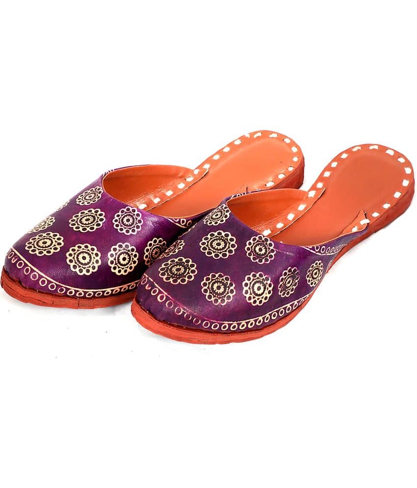 Raj Purple Ethnic Footwear