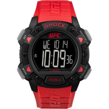 Timex Men 45 mm Size Dial Red Strap Digital Watch - TW4B27600-Gray