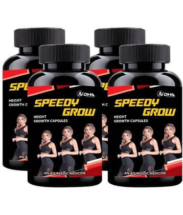 Dha Ayurveda Speedy Grow- Herbal Height Growth Capsule 120 No.S Pack of 4