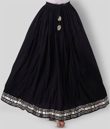 FABRR - Black Cotton Women's A-Line Skirt ( Pack of 1 )