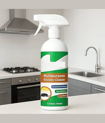 Dust N Shine 500Ml Kitchen Cleaner Spray Oil & Grease Stain Remover For Gas Stove, Chimney BBQ (Pack of 1)