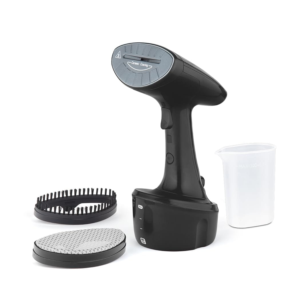 Borosil 1600W Handheld Garment Steamer GS02 | Ceramic Coated Soleplate | Dual Steam Modes (Horizontal & Vertical Ironing) | 120ml Detachable Water Tank | Overheat Protection | 2 Year Warranty Borosil 1600W Handheld Garment Steamer GS02 | Ceramic Coated S