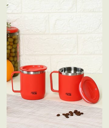 Jaypee Plus KOFE Cup Set Solid Stainless Steel Coffee Mug 300 mL ( Pack of 2 )