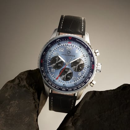 Carlington Legacy Series Analog Wrist Watches with Chronograph & Premium Leather Strap for Men - CT 9988