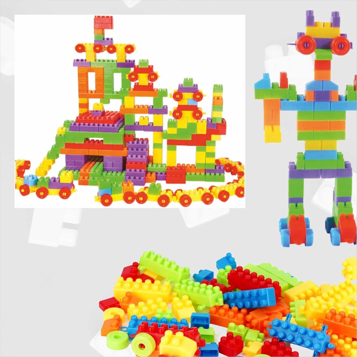 PlayMagic Building Blocks with Wheels 480 pcs