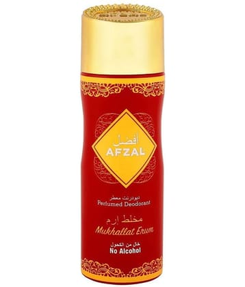 AFZAL Afzal NonAlcoholic Mukhallat Erum Deo Deodorant Spray for Men,Women,Unisex 200 ml ( Pack of 1 )
