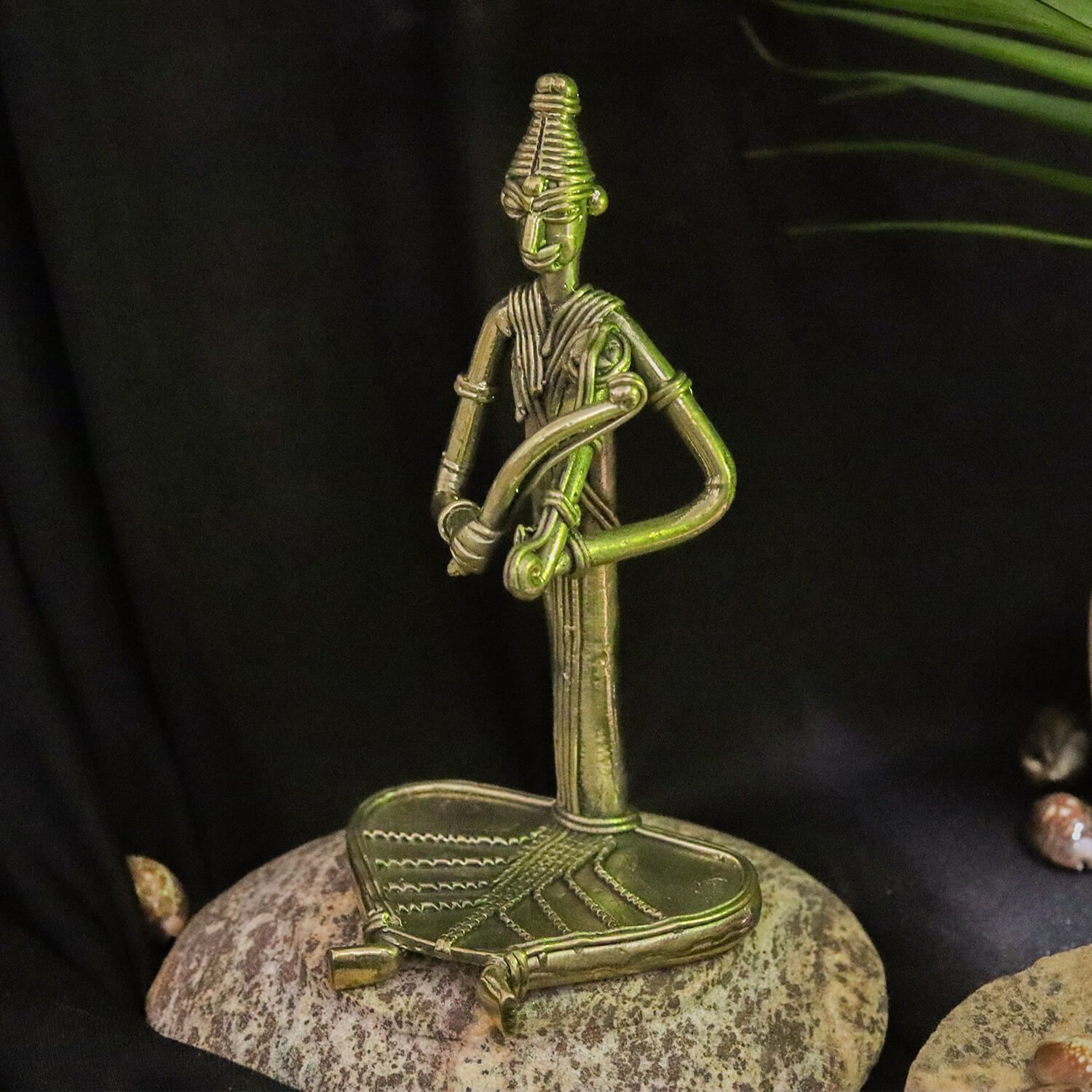 Dhokra Crafted Tribal Musician Figurine