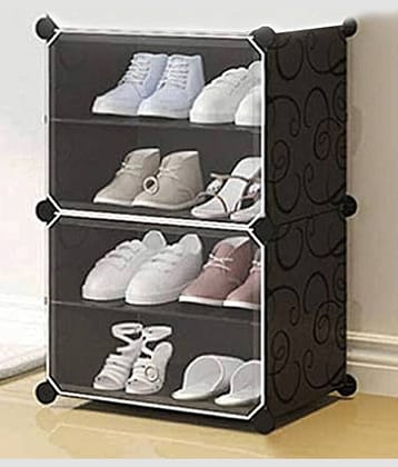 6 Layer Plastic Sheet Cube Shoe Rack Storage Closest Organizer for Shoes,Books,Clothes,Toys - CUBSHRK6L